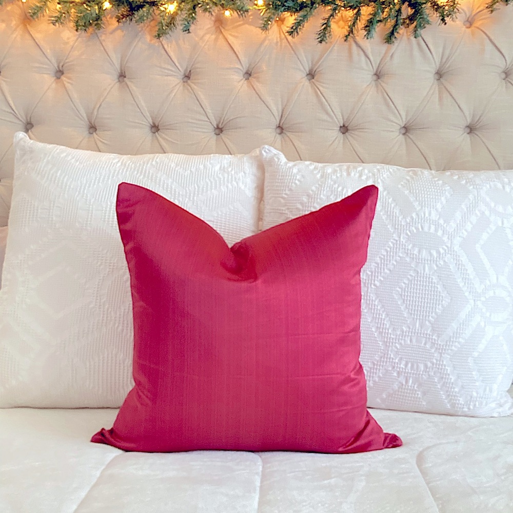 Sunset Red Decorative Throw Pillow Cover